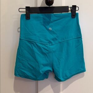 lululemon athletica teal Athletic Shorts 4 inch